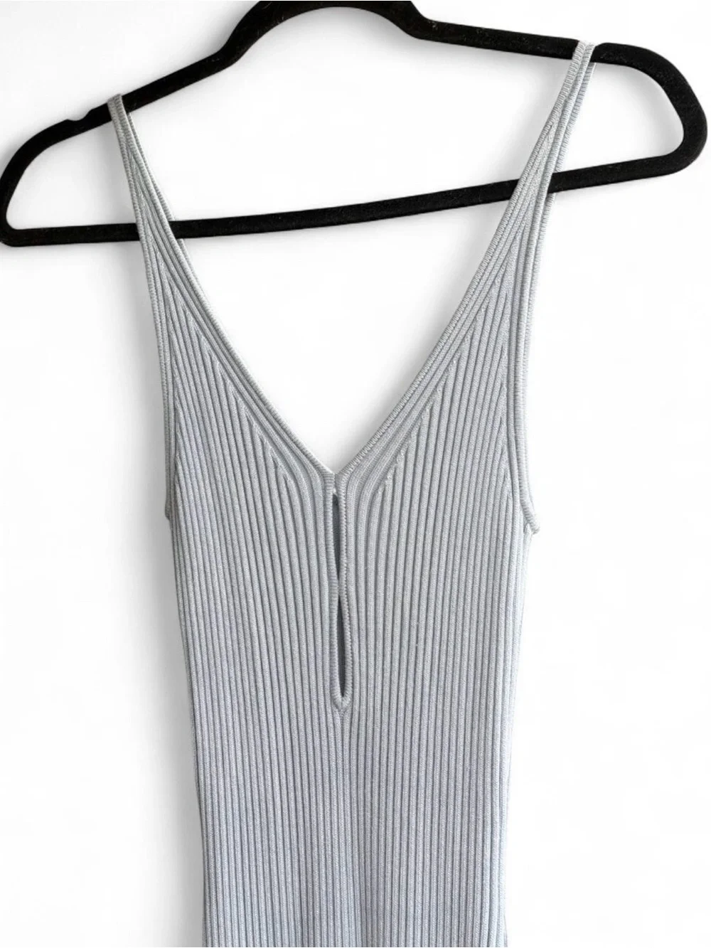 Abercrombie & Fitch Blue Ribbed Knit Sweater Dress Medium
